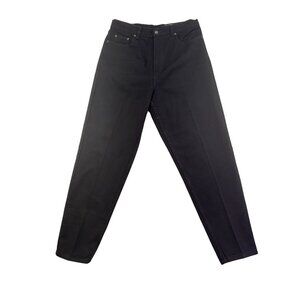 Eddie Bauer Womens Straight Leg Pants Jeans Size 14 Black Cotton